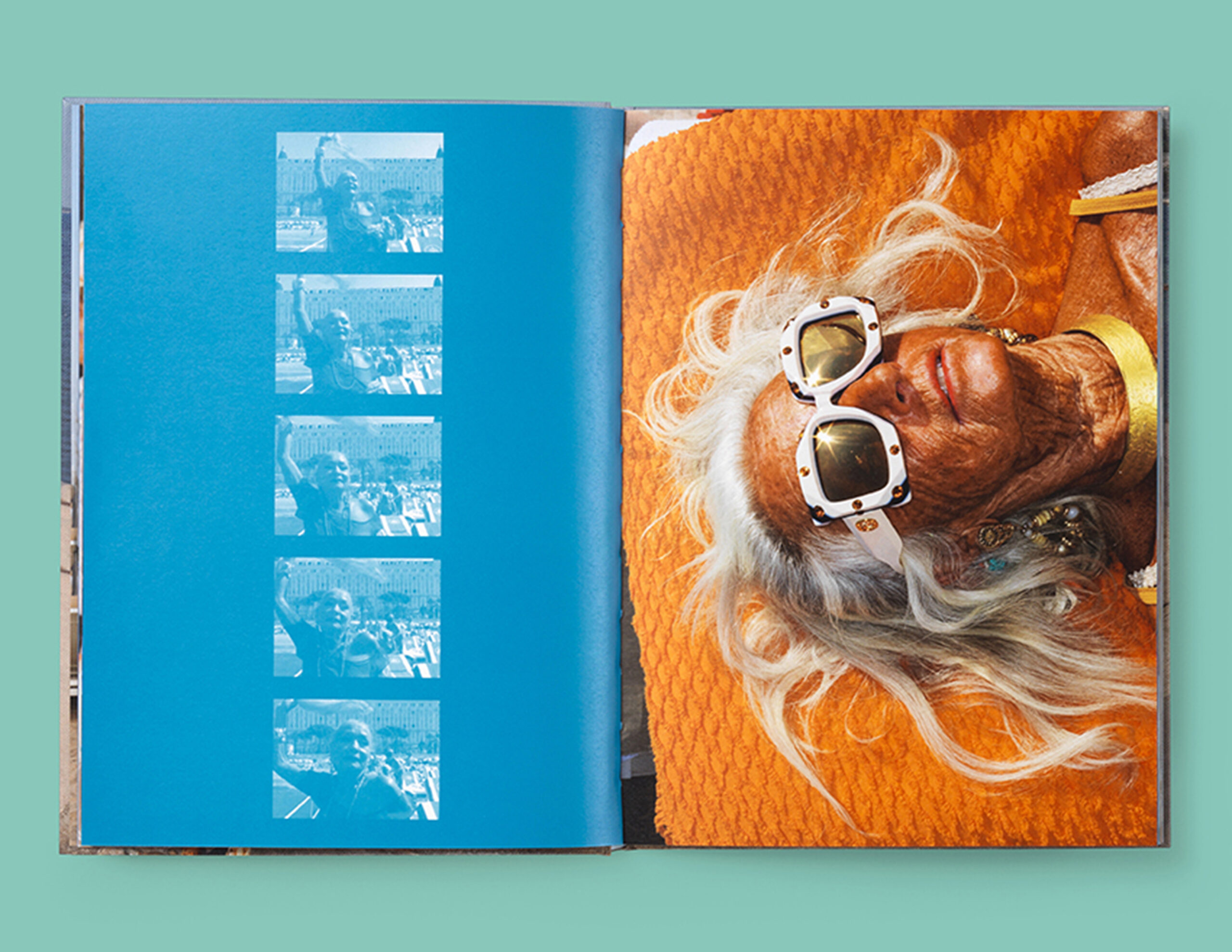 A spread from the new Gucci book, photographed by Martin Parr in Cannes