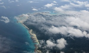 Pulau Sentinel Utara dilihat dari udara