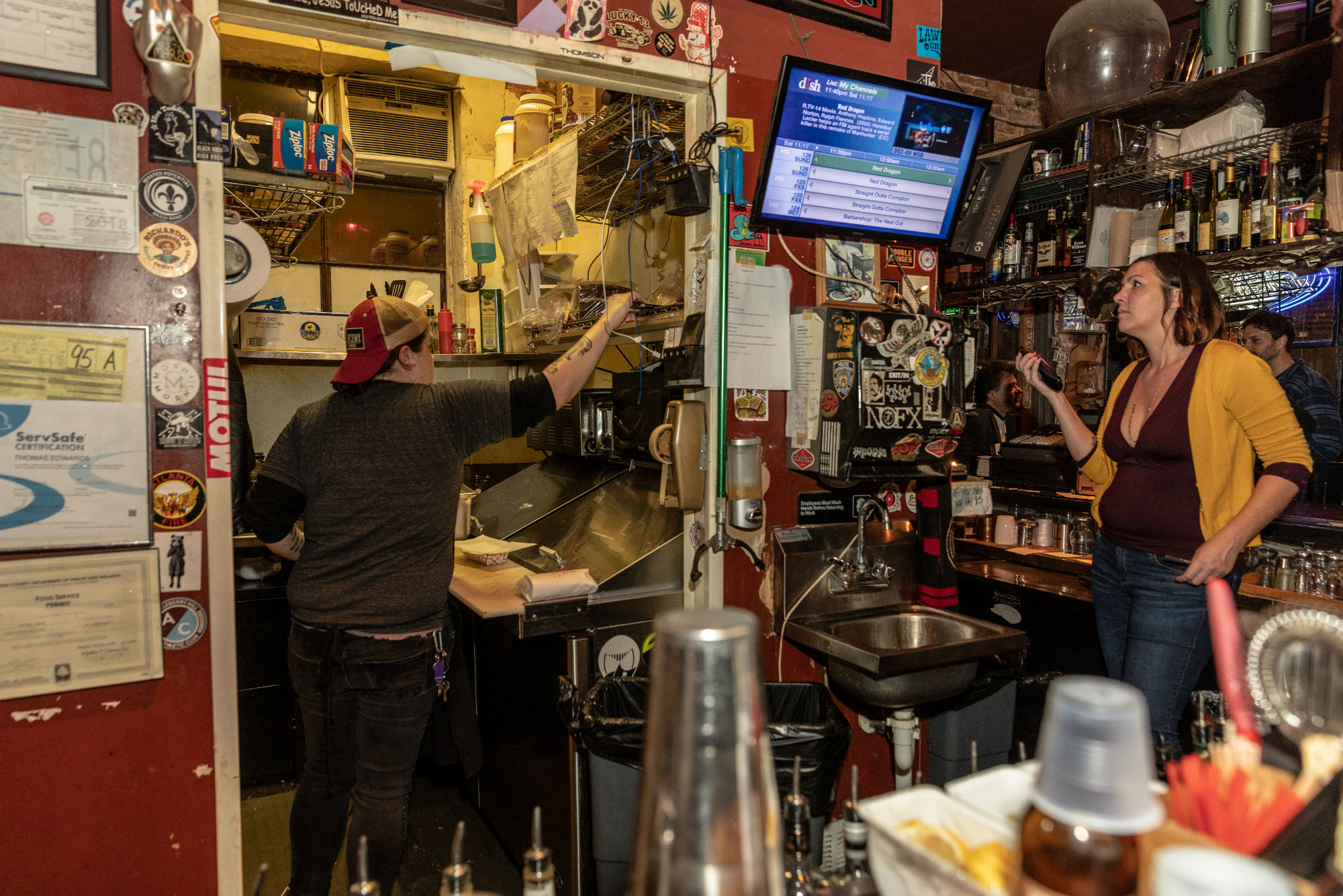 Workers at Elliott Street Pub