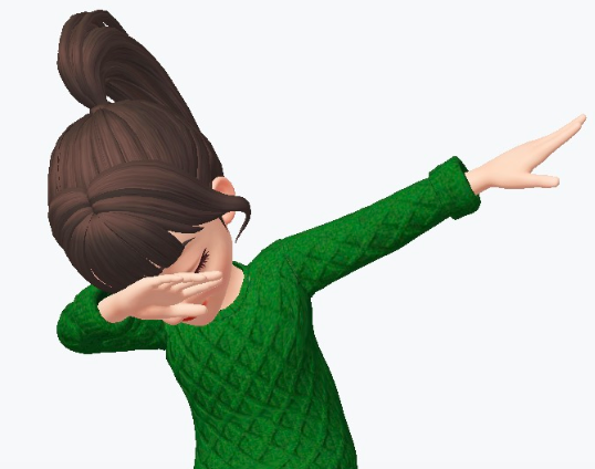 Screenshot of a Zepeto dabbing taken by Caroline Haskins.​