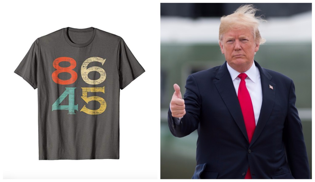 86 45 shirts 1 and donald trump with thumbs up