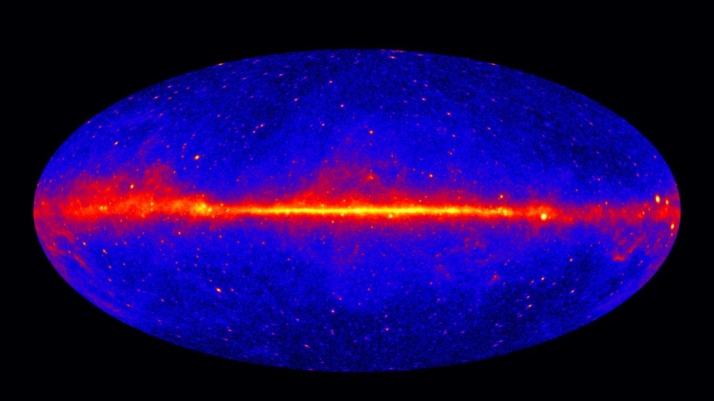 Visualized Fermi gamma ray radiation data.