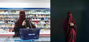 Sarah handler i supermarkedet iklædt niqab