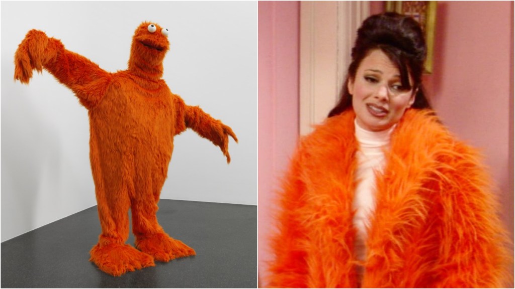 L: Stefan Tcherepnin, The Missing Years: 2014–17, Galerie Francesca Pia, 2016​​ R: Fran Drescher in 'The Nanny'