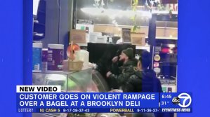 News footage of bodega fight