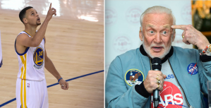 Steph Curry and Buzz Aldrin