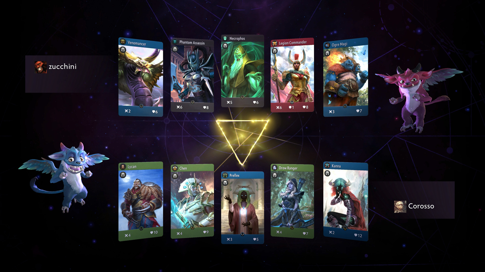 A list of heroes in Artifact