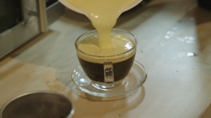 image of cup of coffee made with two eggs, Vietnam, Toronto cafe, dak lak