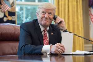 Trump on the phone