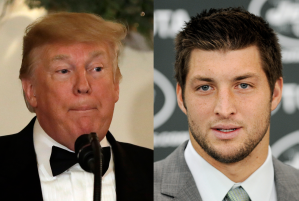 Donald Trump and Tim Tebow.