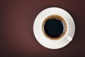 overhead shot of coffee