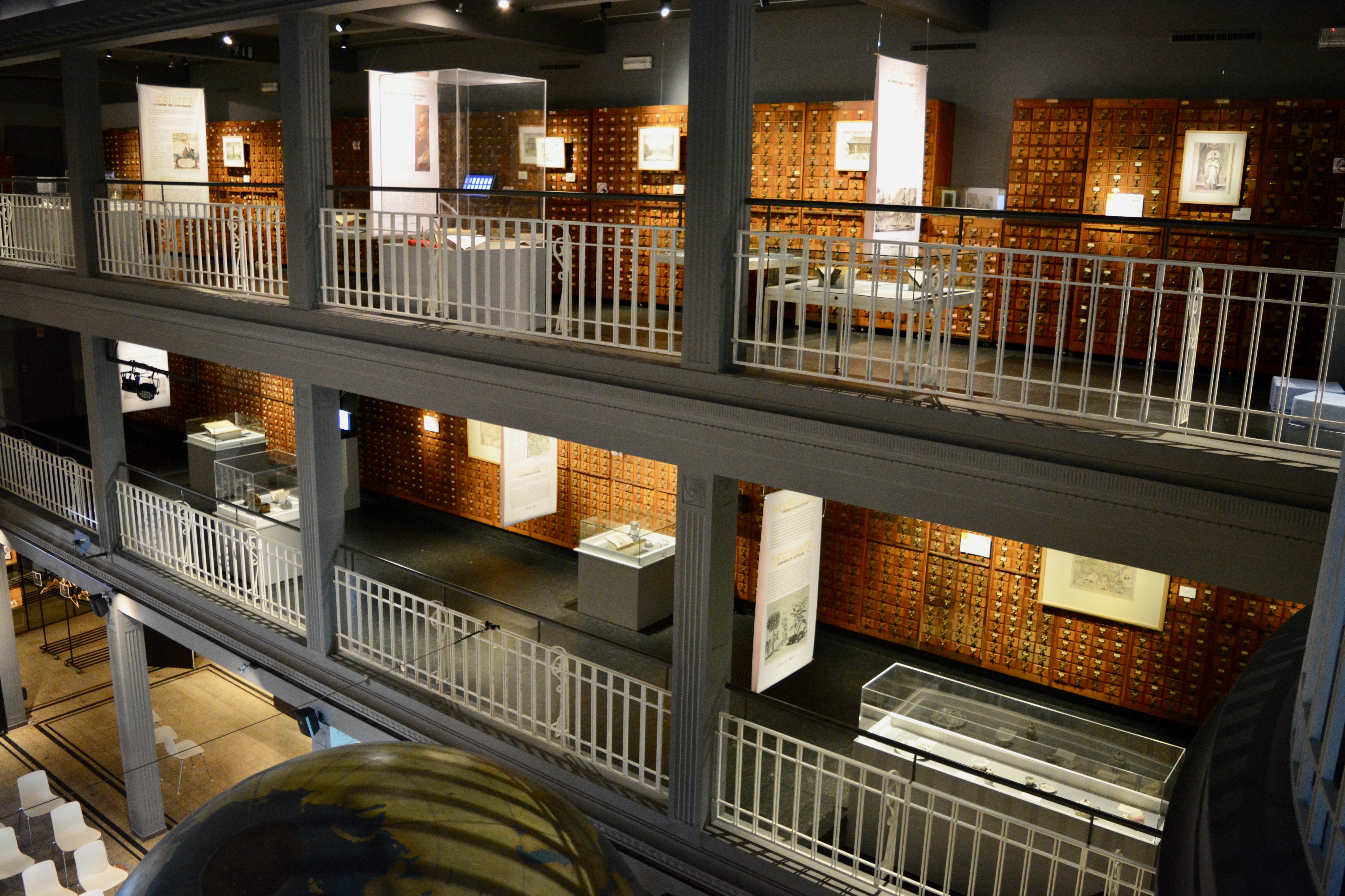 A view of the Mundaneum's atrium