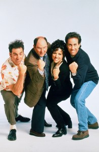 Kramer, George, Elaine, and Jerry from 'Seinfeld'