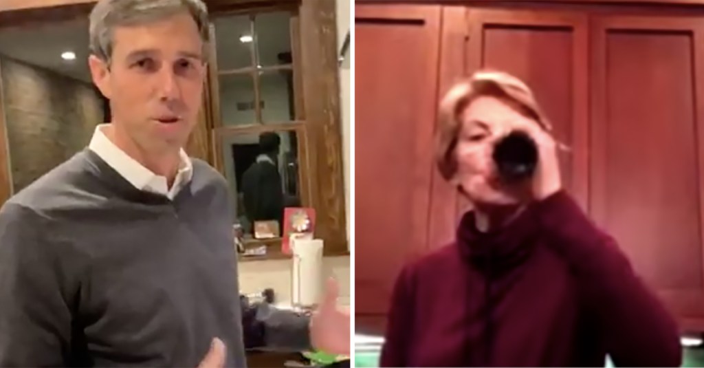 Beto O'Rourke and Elizabeth Warren, both potential 2020 candidates.