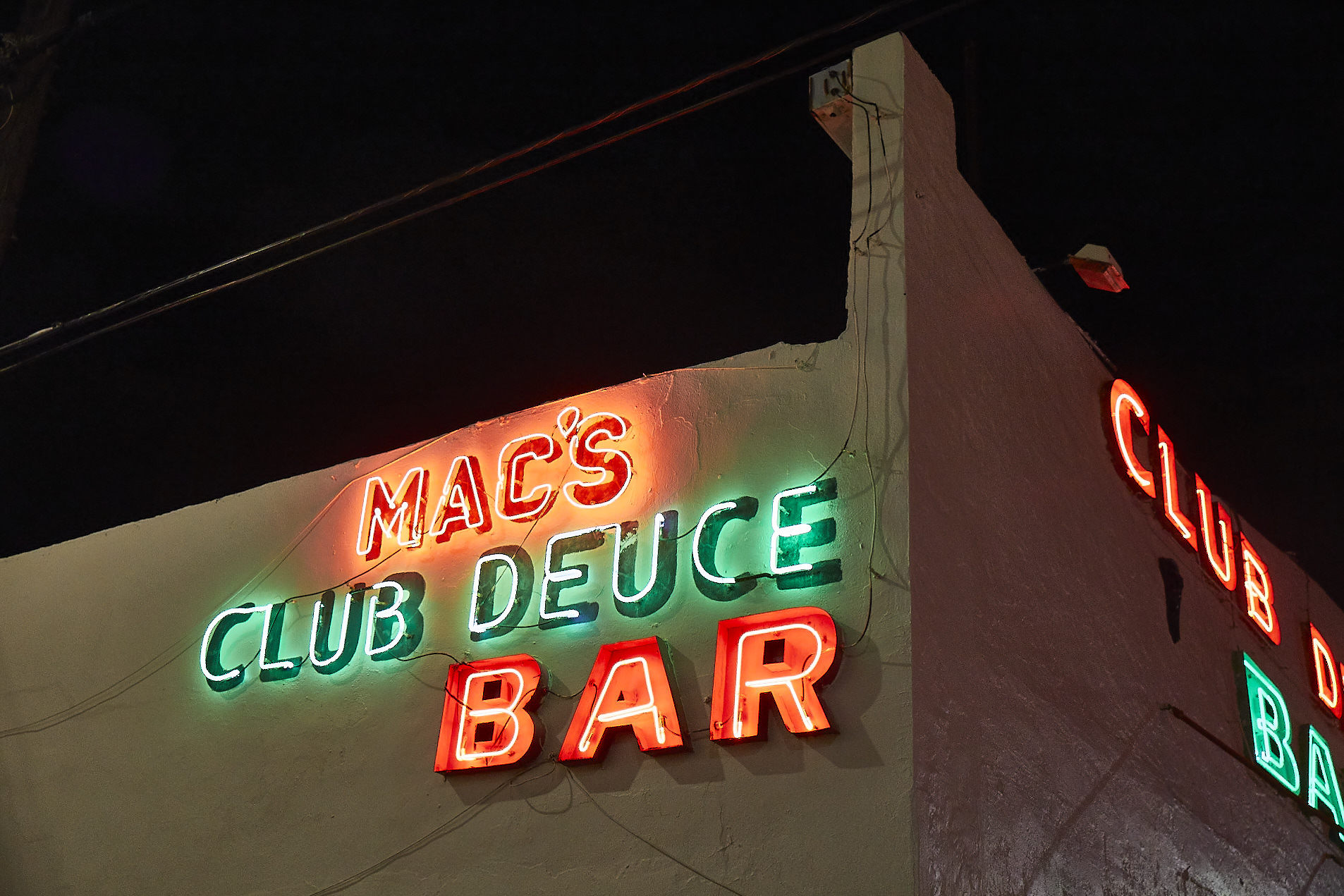 Exterior sign at Mac's Club Deuce