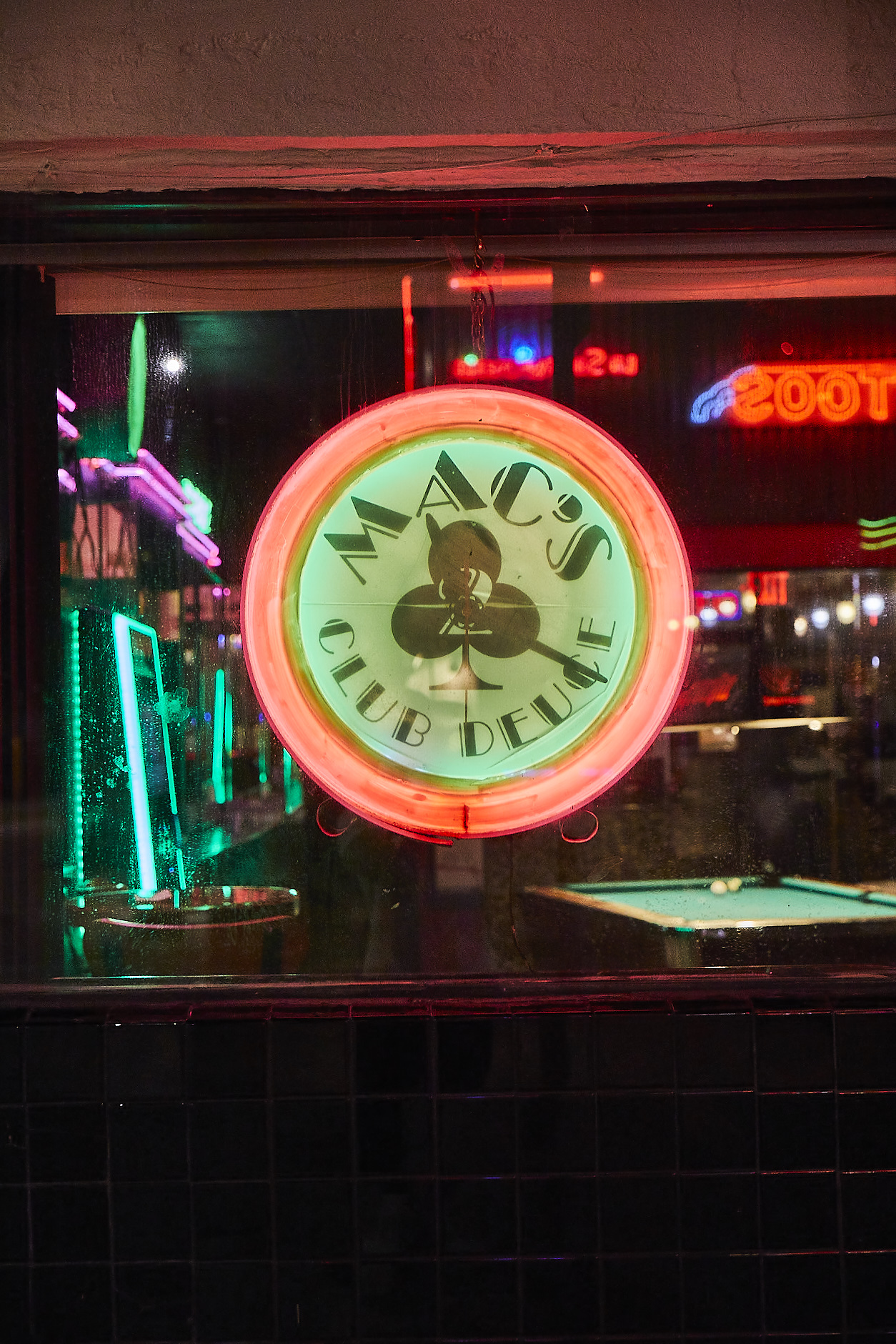 Clock at Mac's Club Deuce