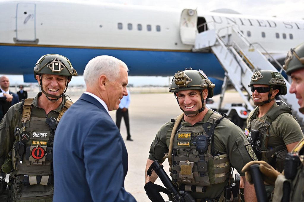 Mike Pence and a cop who appeared to like conspiracies.