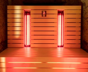 The Inside of an infrared sauna