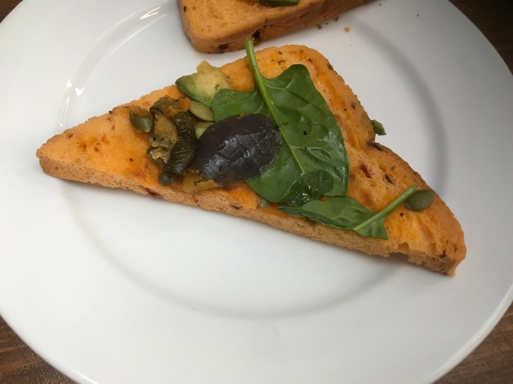 A sad-looking vegan sandwich