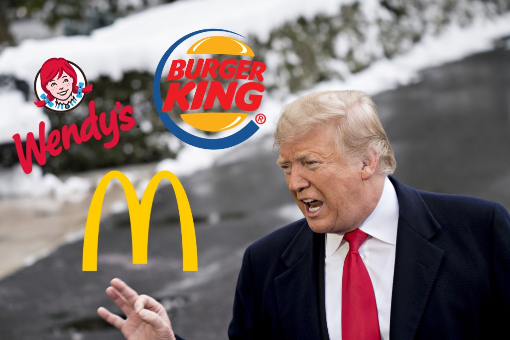 Donald Trump and fast food logos