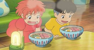 Adegan makan mi dalam anime terkenal Ghibli 'Ponyo'