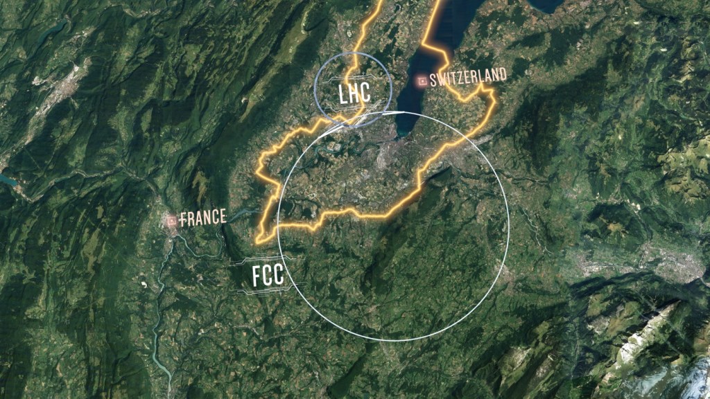 ​Concept image of the Future Circular Collider. Image: CERN