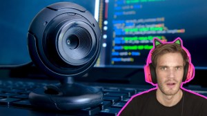 PewDiePie, im Hintergrund eine Webcam