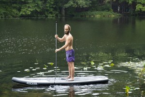 'High Maintenance' creator Ben Sinclair paddleboards and smokes a joint in the season three debut episode, "M.A.S.H."