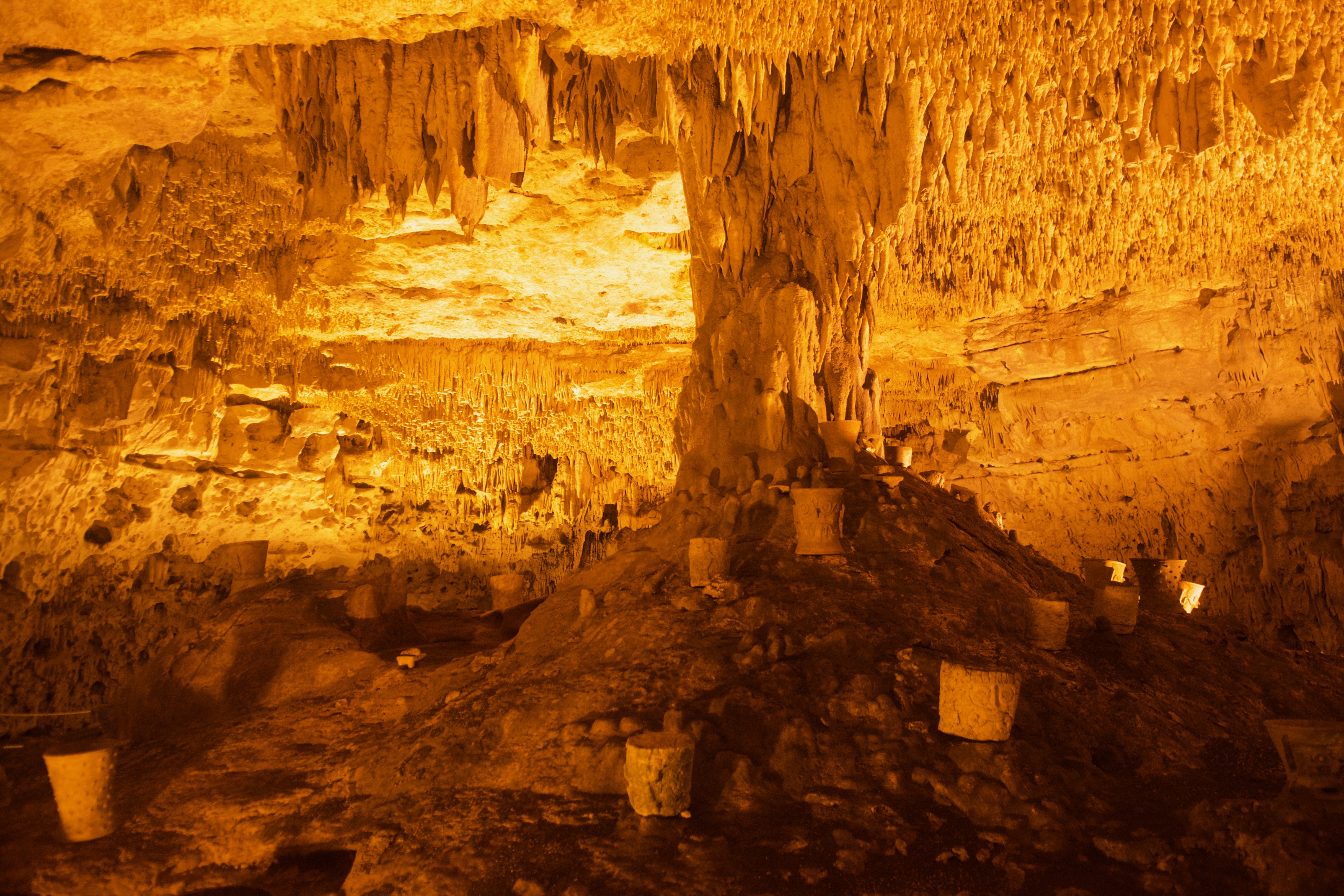 In the cave of Balankanché in Mexico