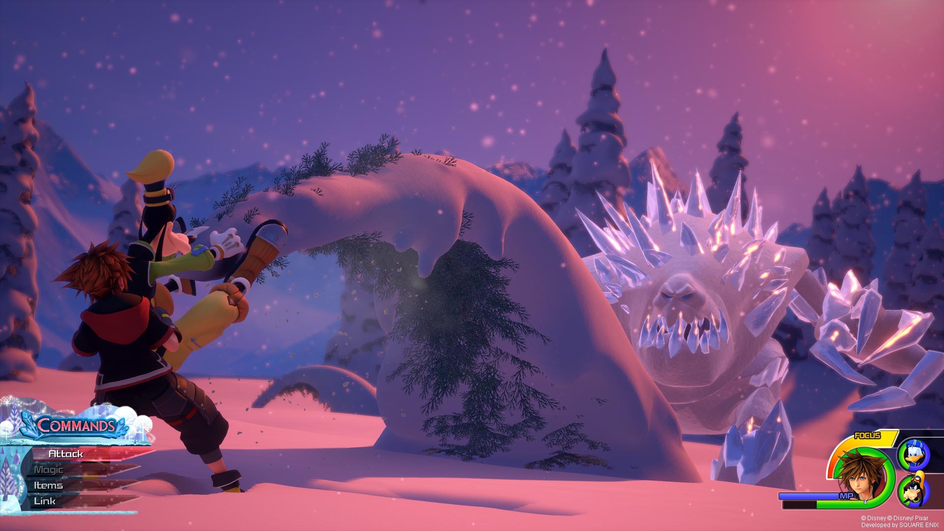 Kingdom Hearts 3 Frozen combat