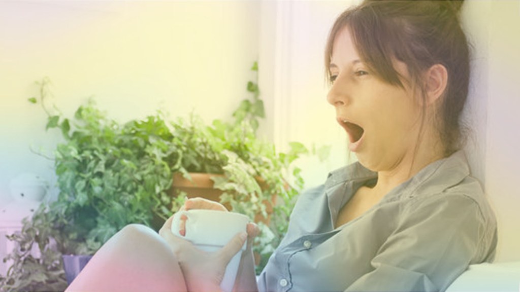 woman yawning