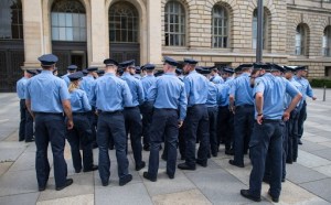 Eine Gruppe von angehenden Polizisten