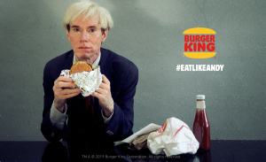 ​Andy Warhol i Burger King-reklamen fra årets Super Bow