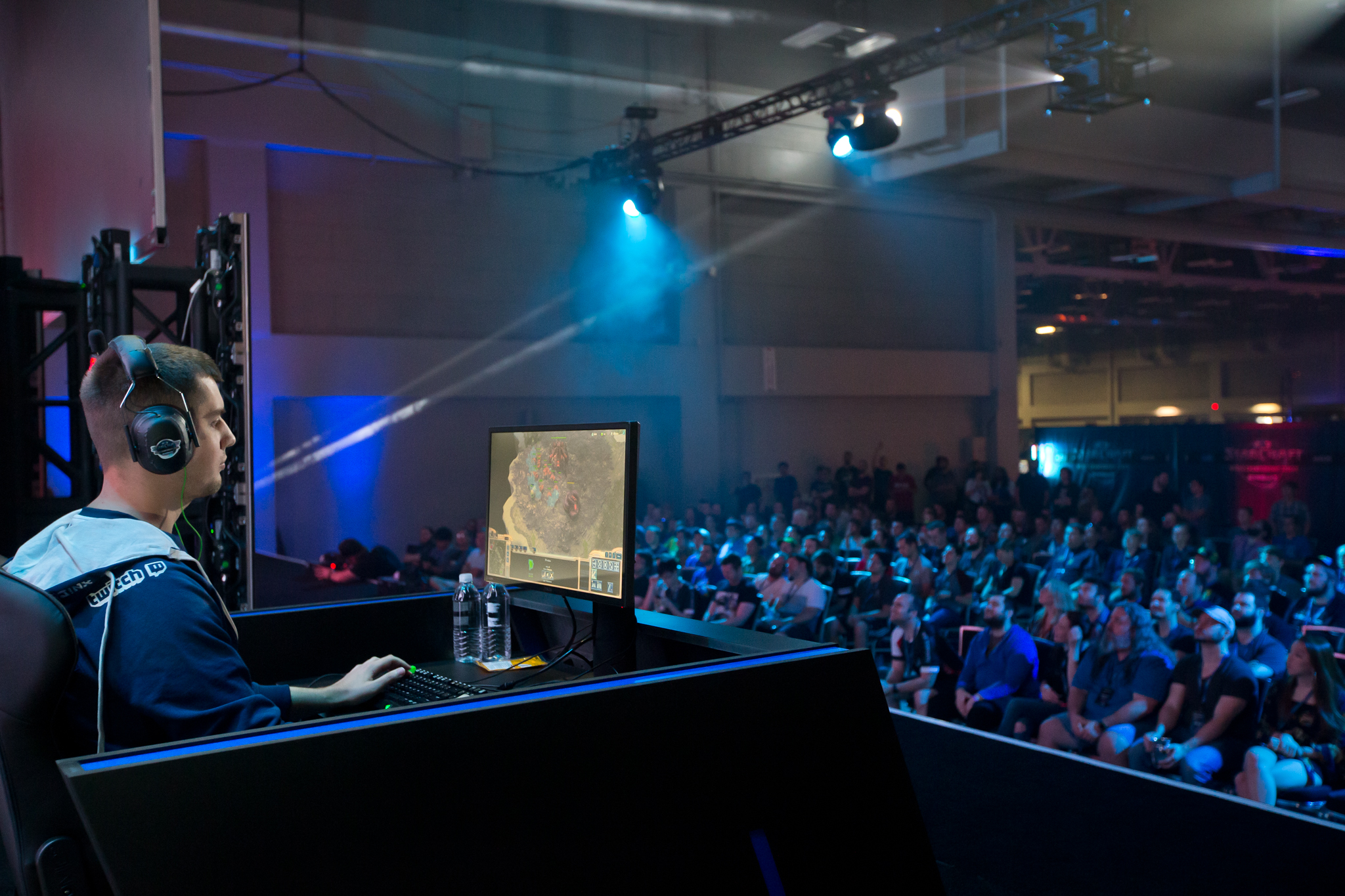 WCS Austin, where MaNa is seen playing before a large crowd.