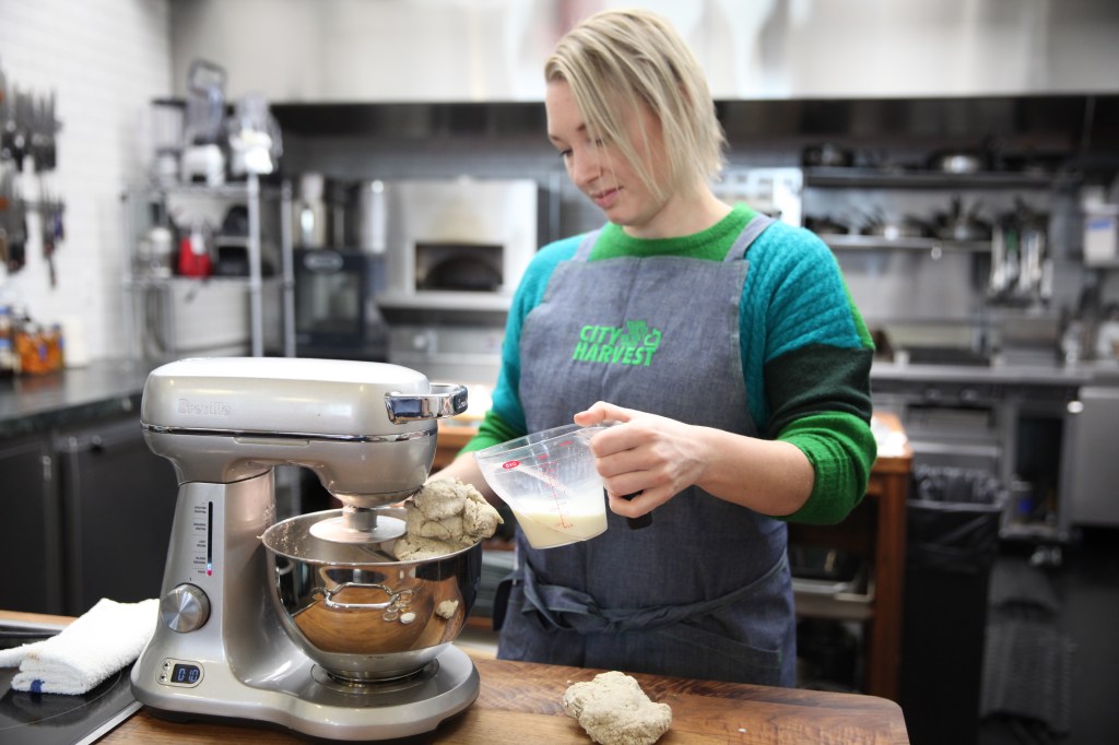 emma bengtsson of aquavit making knackebrod, or swedish crispbreads