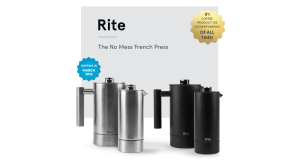 screenshot of rite press (the no mess french press) from kickstarter