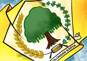 Ilustrasi bendera Partai Golkar