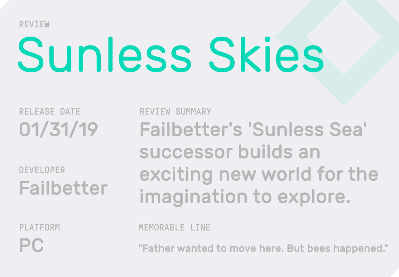 The review summary for Sunless Skies