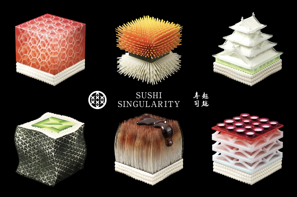 Sushi cetakan printer 3D yang disesuaikan data biologis pelanggan