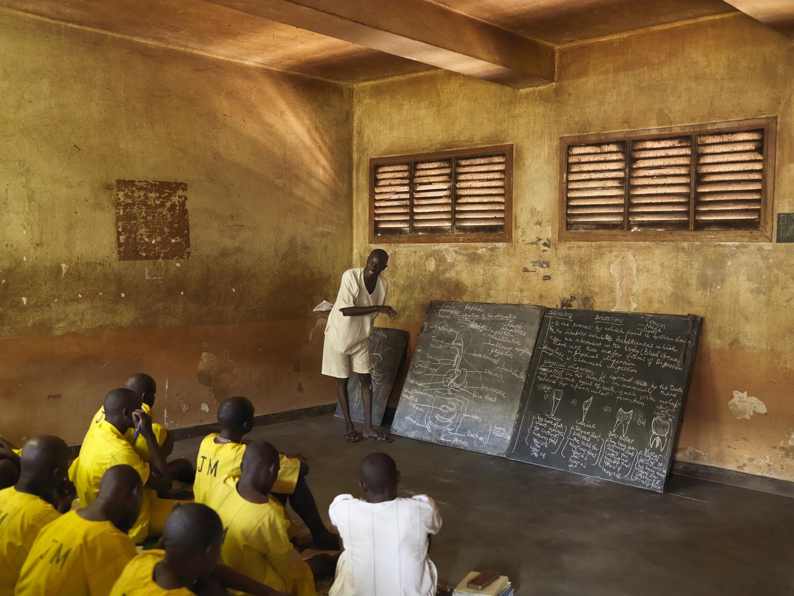 Biology lessons at Kirinya Main Prison in Jinja Uganda