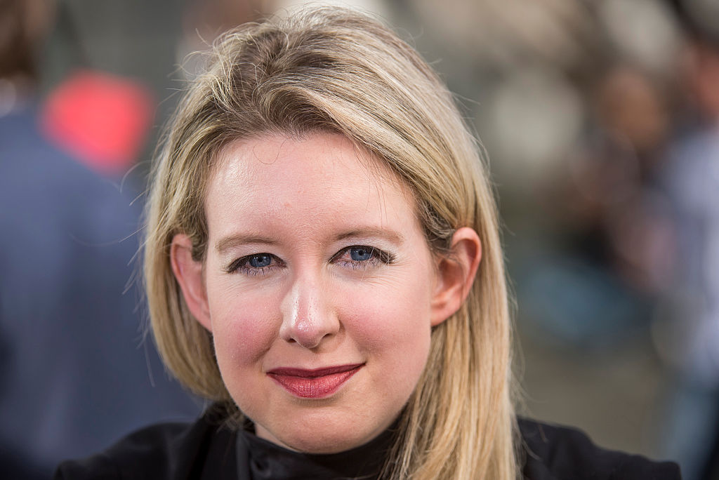 Elizabeth Holmes squinting