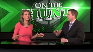 Andrew Scheer on Faith Goldy's show in 2017.