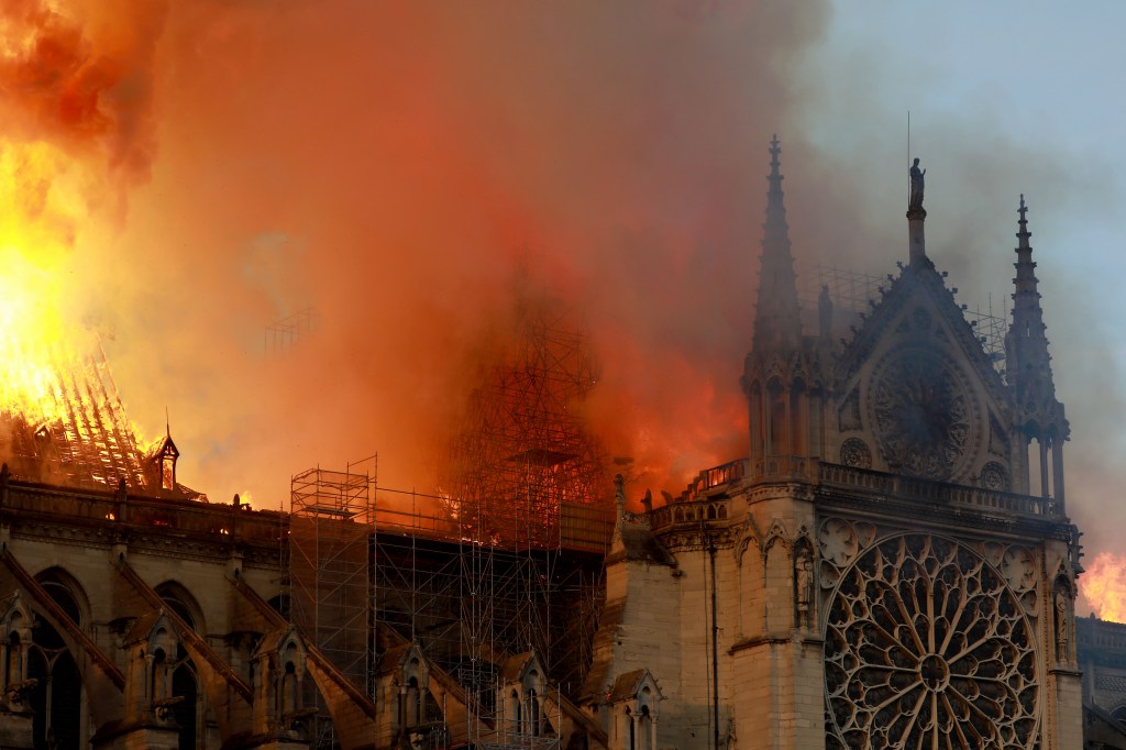 Notre Dame Cathedral nearly destroyed in blazing fire