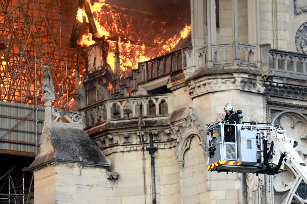 For 15 hours, more than 400 firefighters battled the flames that engulfed the 850-year-old Notre Dame Cathedral.