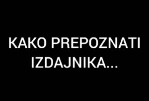 Skrinšot iz videa "Kako prepoznati izdajnika"