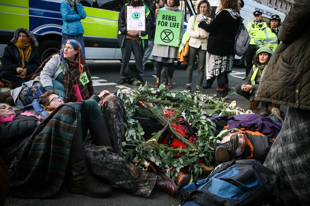 Extinction Rebellion protesters in London