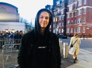 James Blake fan pictured in 2019 for Noisey