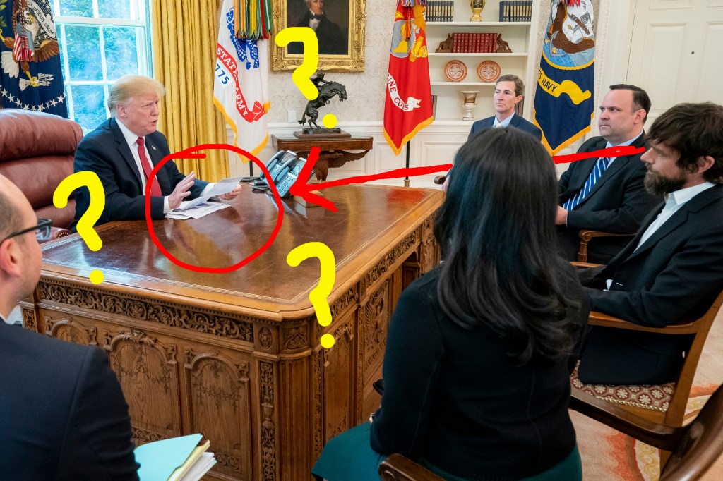 We Asked Digital Forensics Experts What Trump Is Holding During His Meeting With Jack Dorsey