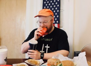 Adam Rothbarth eating food