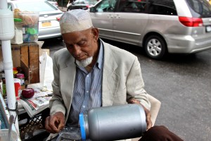 “They took everything from me. I tried to save my food, but they threw away my food and my cart and everything.”